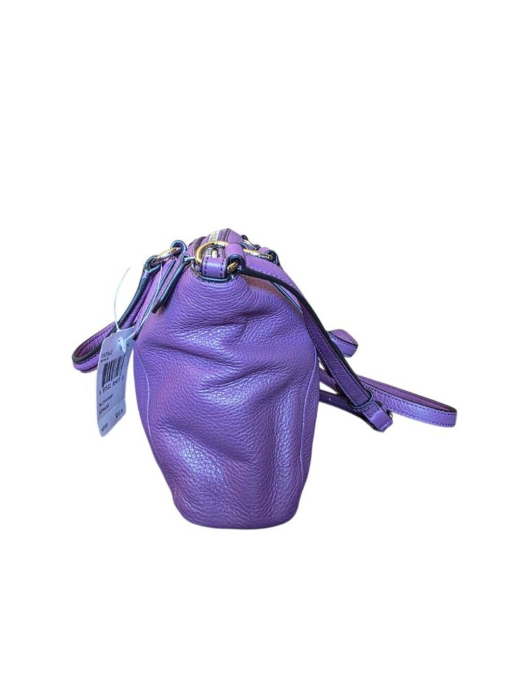 Coach Mini Kelsey Satchel Mauve Purple Pebbled Leather Crossbody Bag F57563 NWT - Picture 5 of 16